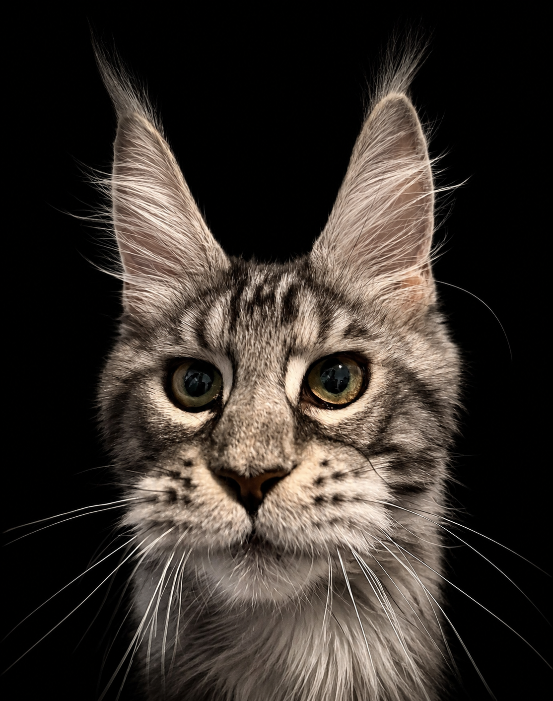 Queen Hunley, Black Silver Tabby European Maine Coon at Ironmane Coons